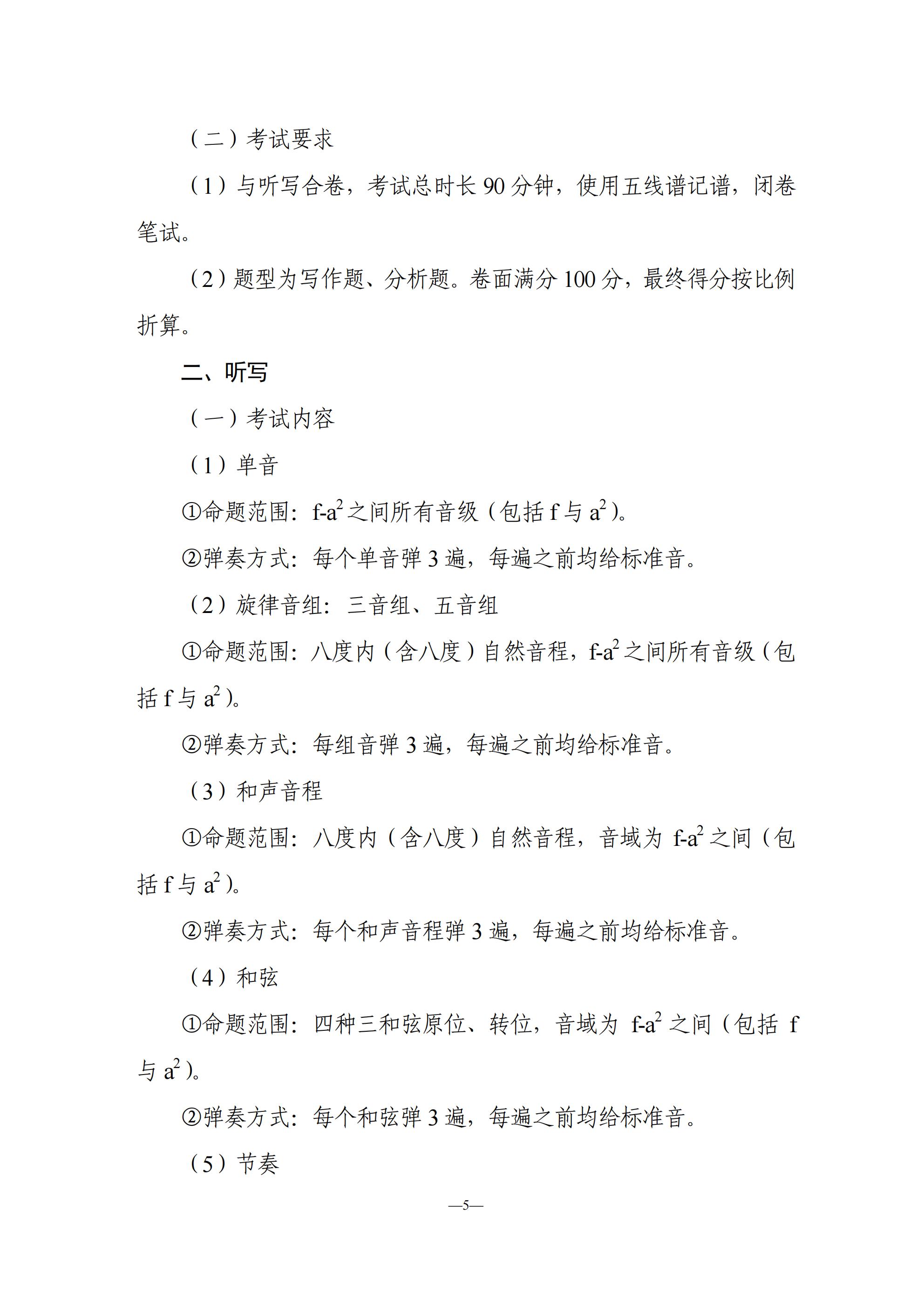 湖南省2024年普通高等学校艺术类专业全省统一考试考试流程及题型示例