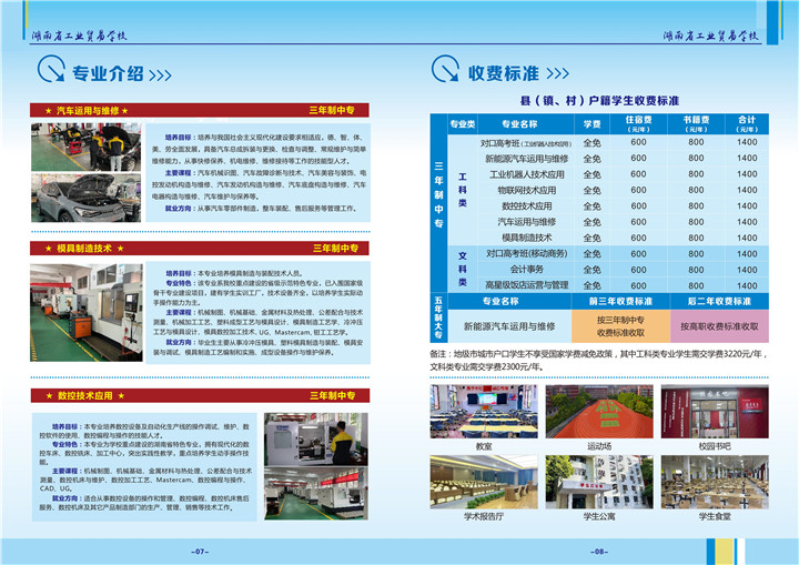 湖南工业贸易学校招生简章