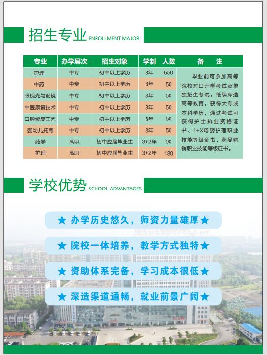 核工业卫生学校招生简章