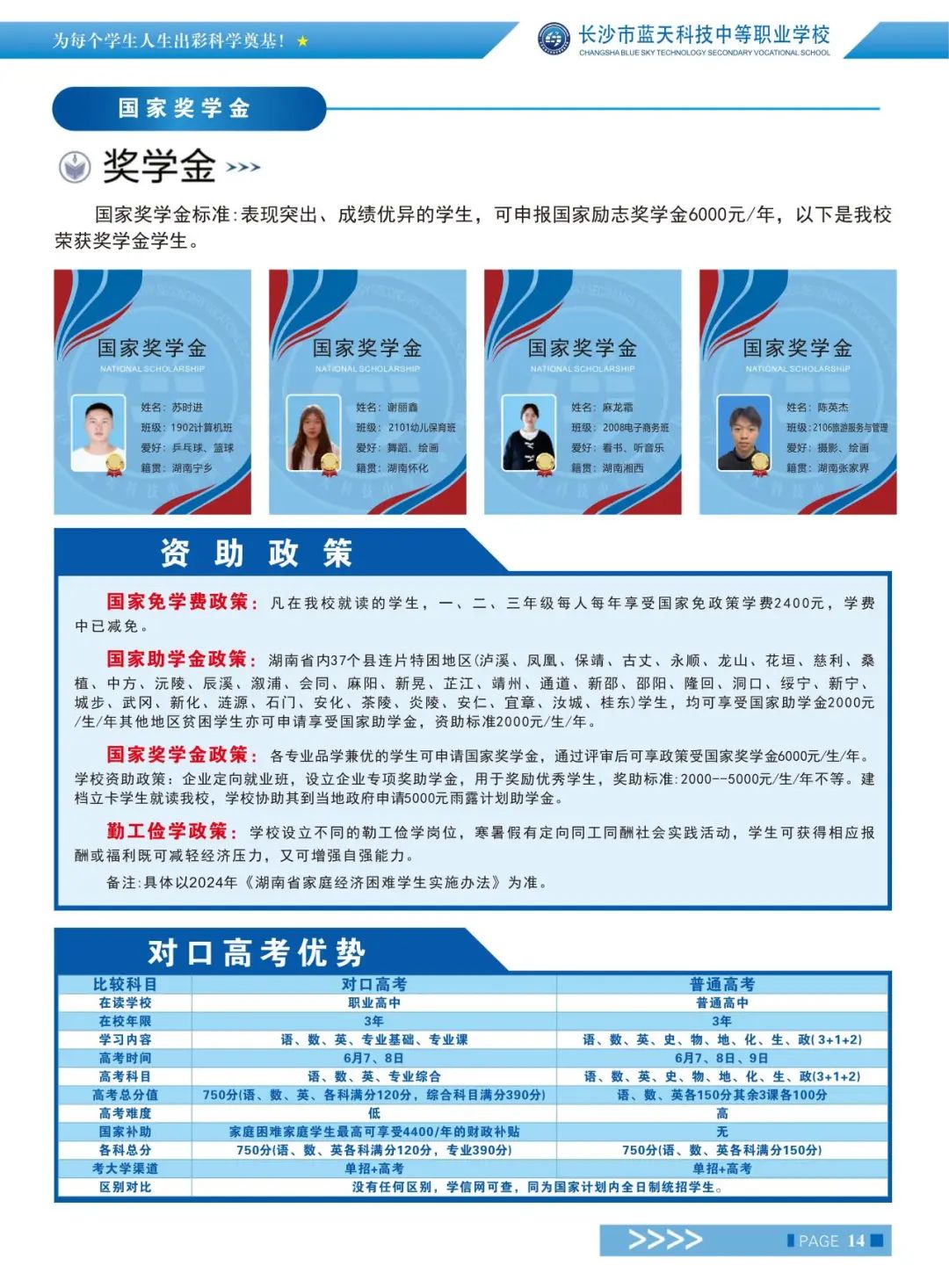 长沙市蓝天科技中等职业学校2024年招生简章