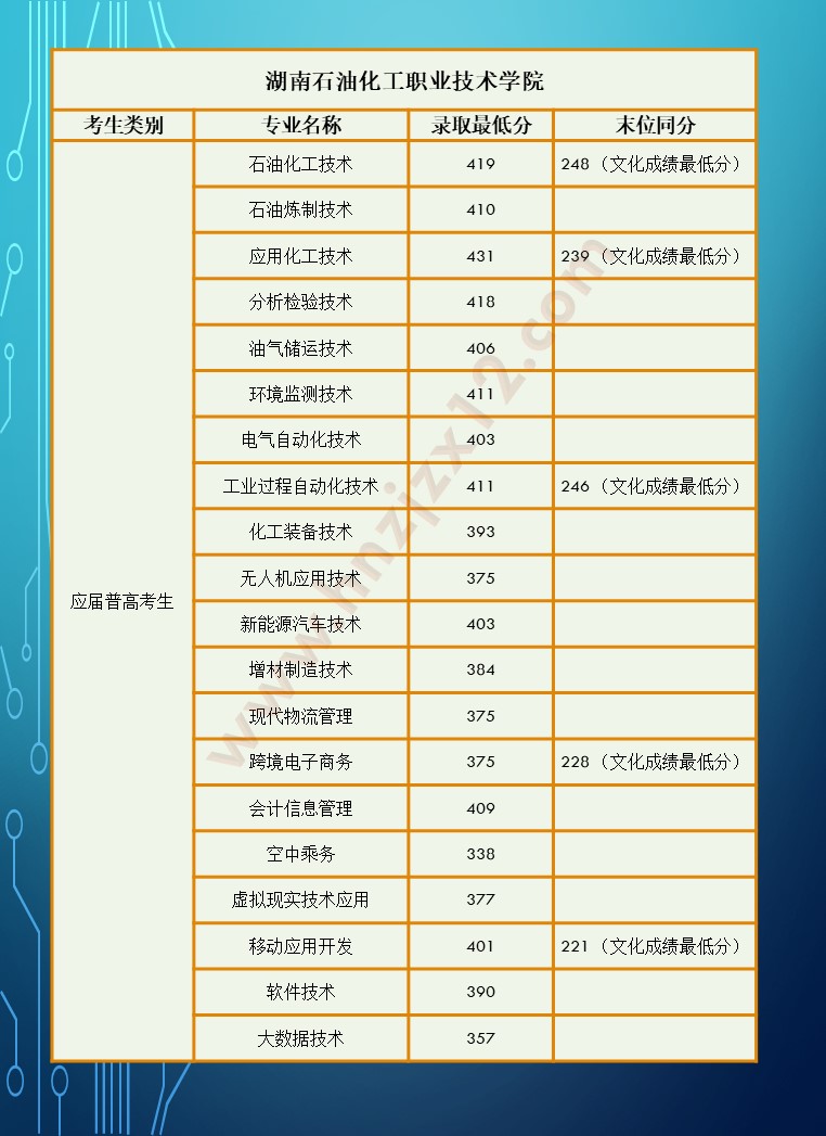 2024年湖南省高职院校单招录取分数线汇总表