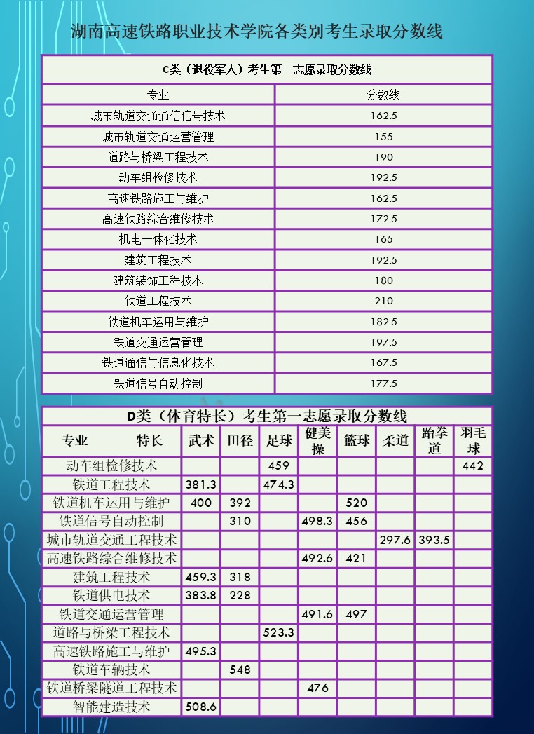 2024年湖南省高职院校单招录取分数线汇总表